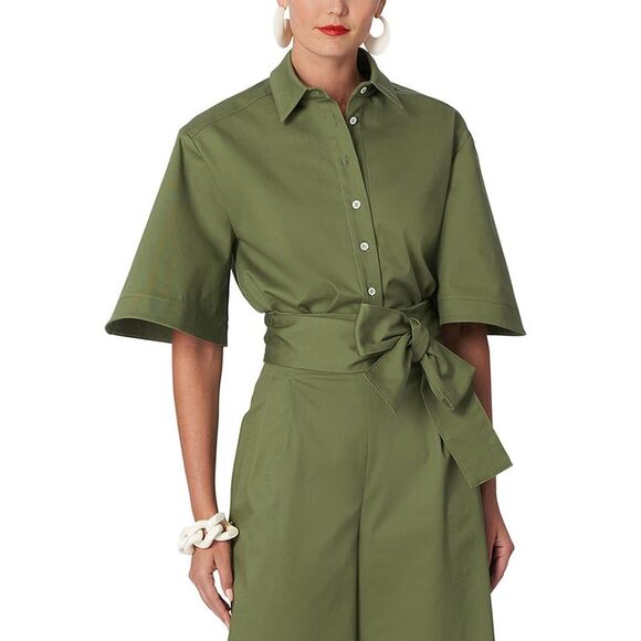 Carolina Herrera Tops - Carolina Herrera Cropped Button Down Top